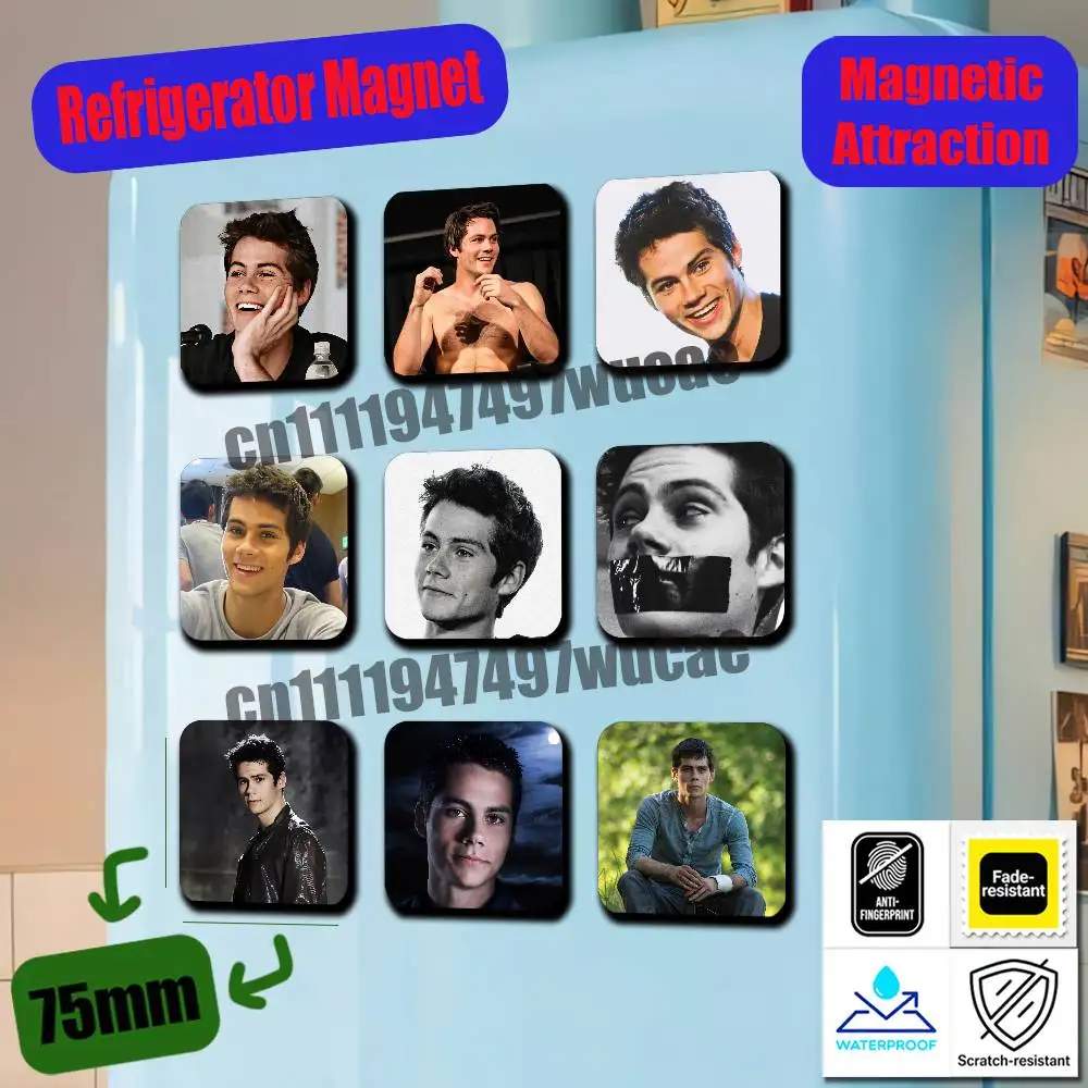 For Dylan O Brien Obrien Refrigerator Magnets Metal Icebox Cabinet Custom Fridge Magnetic Card Case