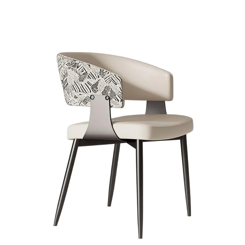 Luxury Dining Chair, Elegant Backrest Accent Chair, High-grade Business Negotiation Chair for Home Restaurant Hotel
