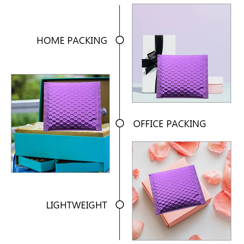 

20pcs Colorful Bubble Envelopes Wear-Resistant Self-Adhesive Mailing Bags For Small Business Shipping Supply Portable Package