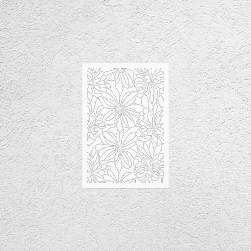 45cm - 76cm Stencil For Painting Reusable Custom Diy Wall Art Designs Walls Stencils Deco Floral Organic Botanical Linear S713
