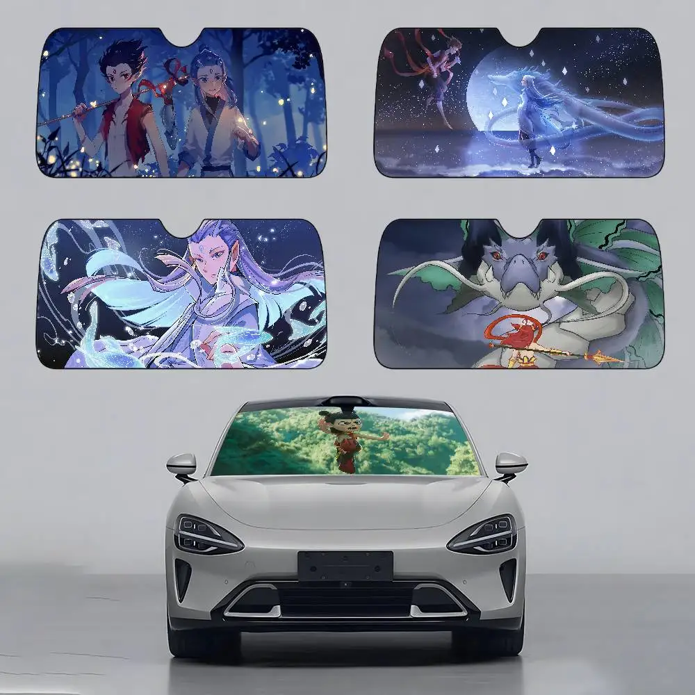 

Moive N-Nezha Car SunShade Car Windshield Universal Sun Shield Folding Visor Covers