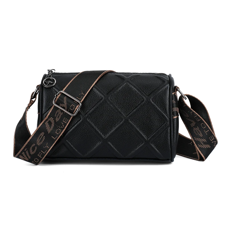 

2025 New Women's Small Tote Bag Fashionable Crossbody Bag Trendy PU Shoulder Bag Women's Wide Strap Pillow-Shaped Handbag