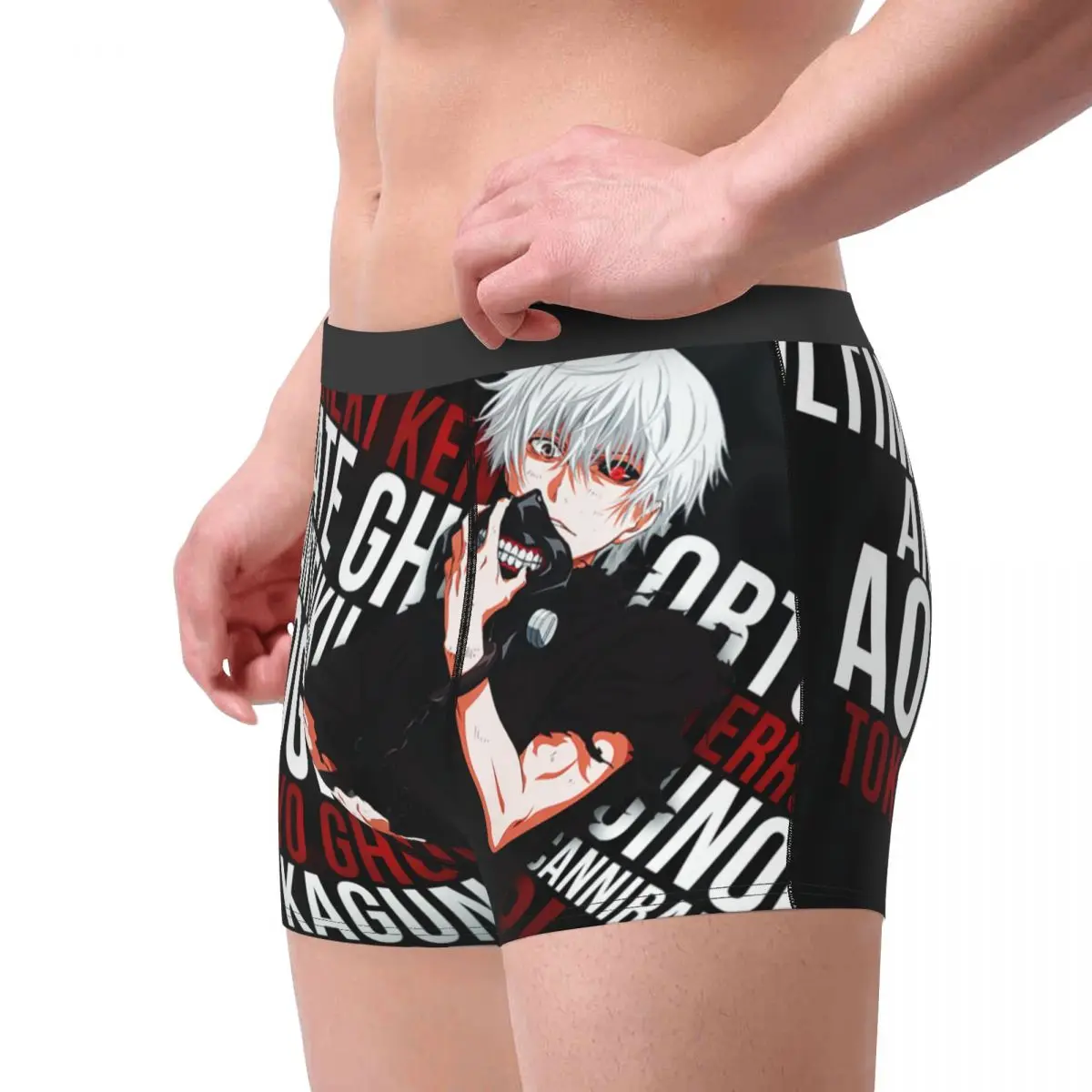 Men's Boxer Shorts Panties Anime Tokyo Ghoul Kaneki Ken Deviant Art Mask Soft Underwear Male Sexy Underpants