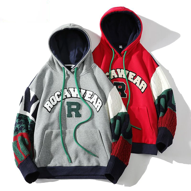 

Мужская толстовка большого размера с принтом Cisas, повседневная модная толстовка в стиле колор-блок, осенне-зимняя уличная одежда, трендовая куртка