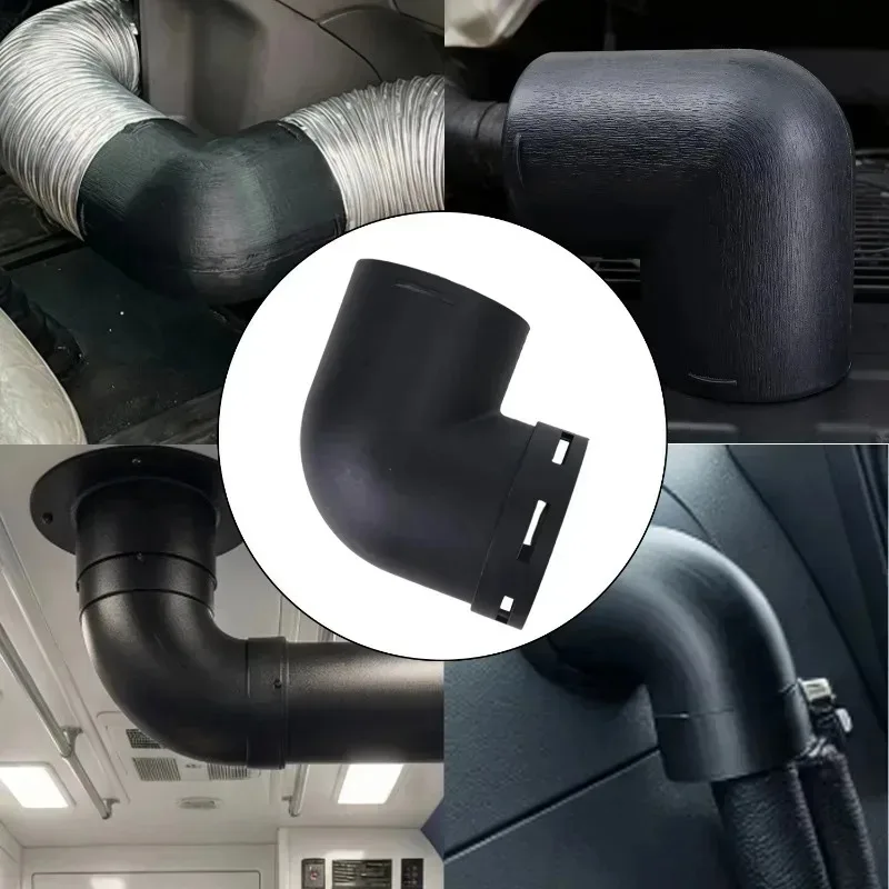 75/60 مللي متر البلاستيك L-شكل أنابيب الهواء الكوع منفذ موصل ل Webasto Eberspaecher الديزل وقوف السيارات سخان اكسسوارات #5