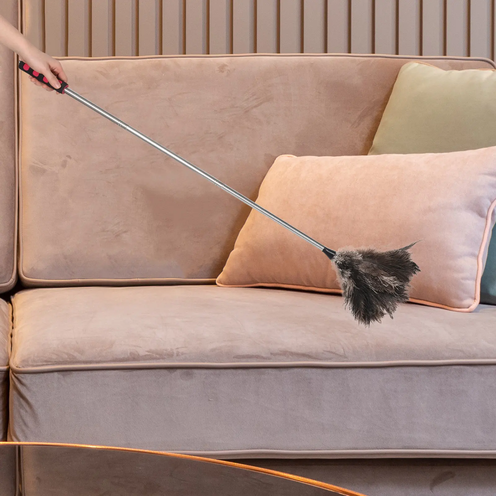 

Long Handle Plume Duster Extendable for Ceiling Fans High Ceilings Blinds Furniture Portable Lightweight Dust Removal Cleaning