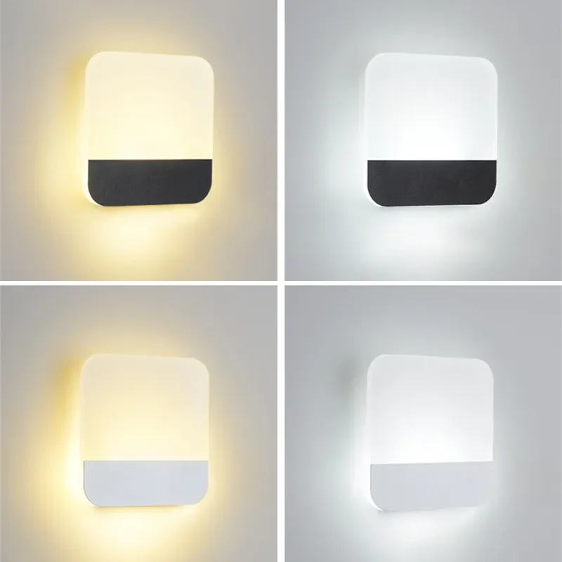 

New LED Wall Light Modern 7W 12W AC85-265V Bedroom Bedside Light Living Room Balcony Aisle Wall Lamp Corridor Wall Sconce Lamp