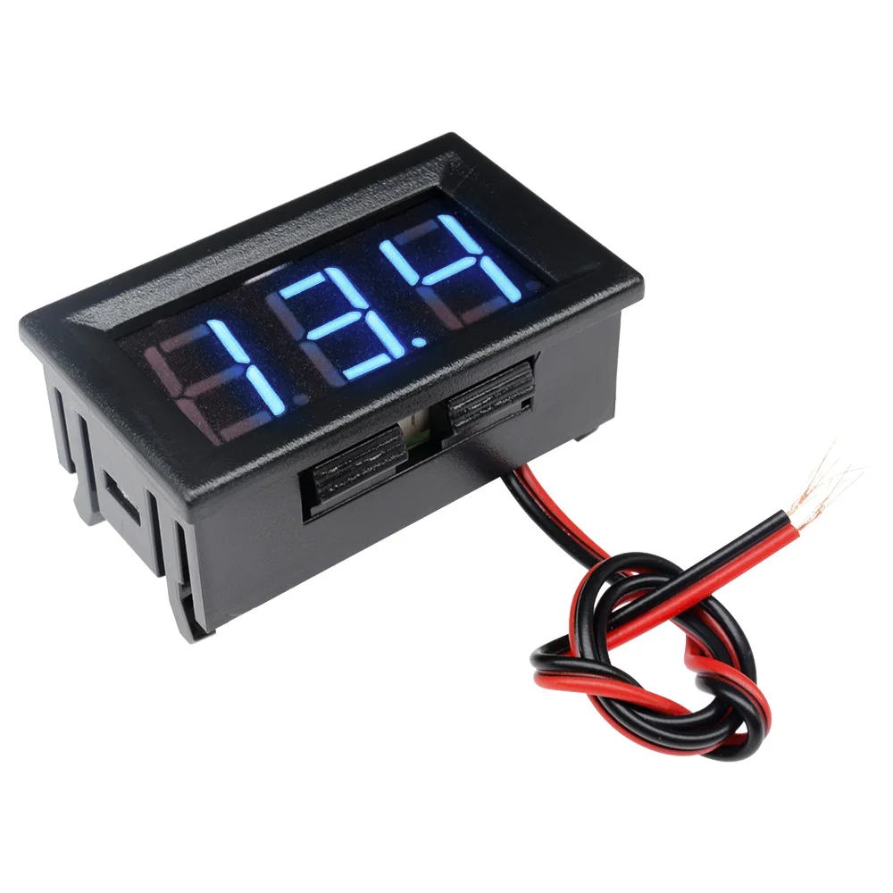 0.56 inch Digital Voltmeter DC 4.5V to 30V Digital Voltmeter Voltage Panel Meter Blue For 6V 12V Electromobile Motorcycle Car