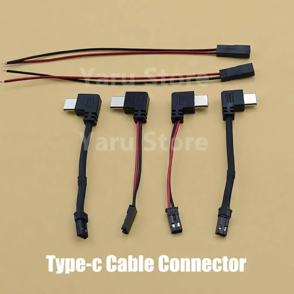 Yaru Motorcycle Interface USB-Micro Type C 90 Degree Male+JST Plug USB To JST/SYP Terminal Interface Cable Connector