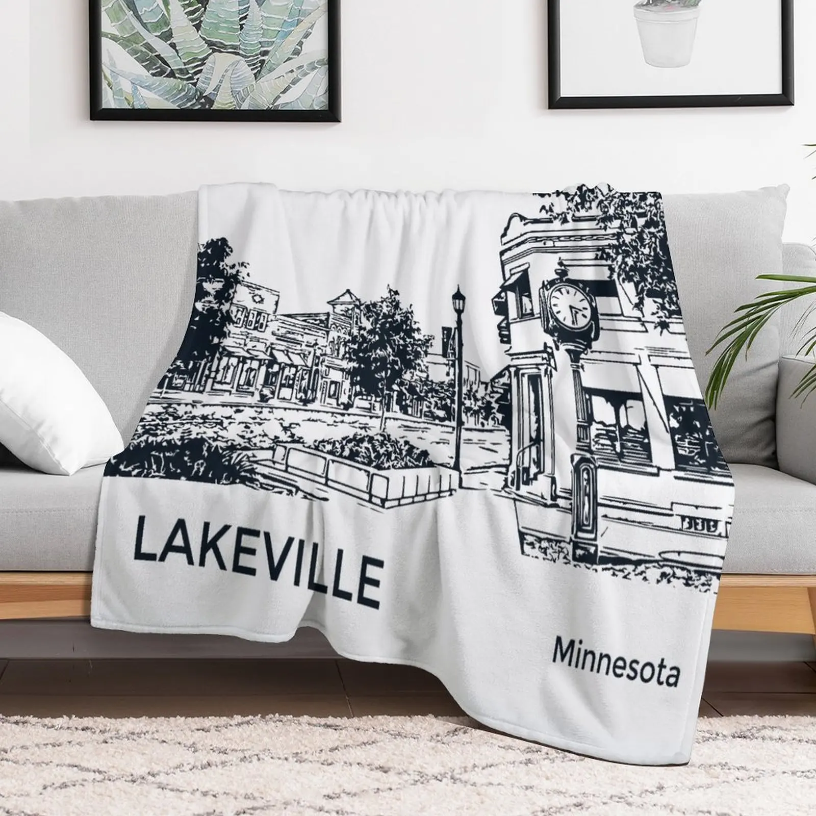 

Lakeville Minnesota Throw Blanket Hairy Beautifuls Blankets