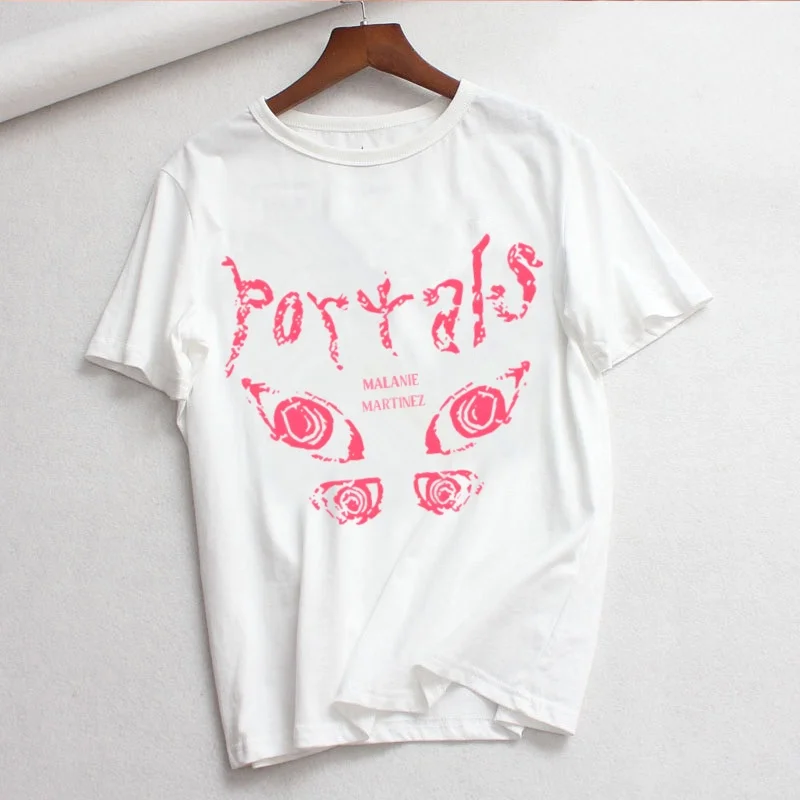 

Melanie martinez portal женская футболка для девочек Harajuku корейский стиль графические топы Kawaii женская футболка, Прямая поставка