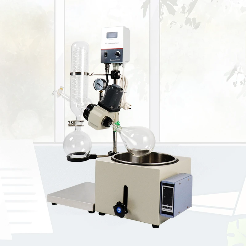 RE-201D  Lab 1 2L Rotary Evaporator Turnkey Price  for Home Vacuum  Distillation Evaporation Purification Concentration