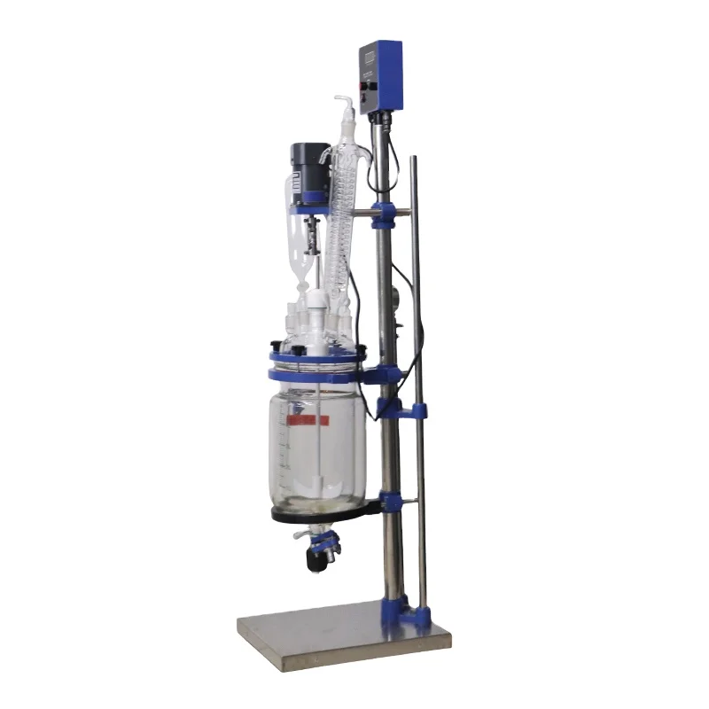 

Stainless Steel Oil Lab Jacketed Glass Reactor with Anchor Agitator