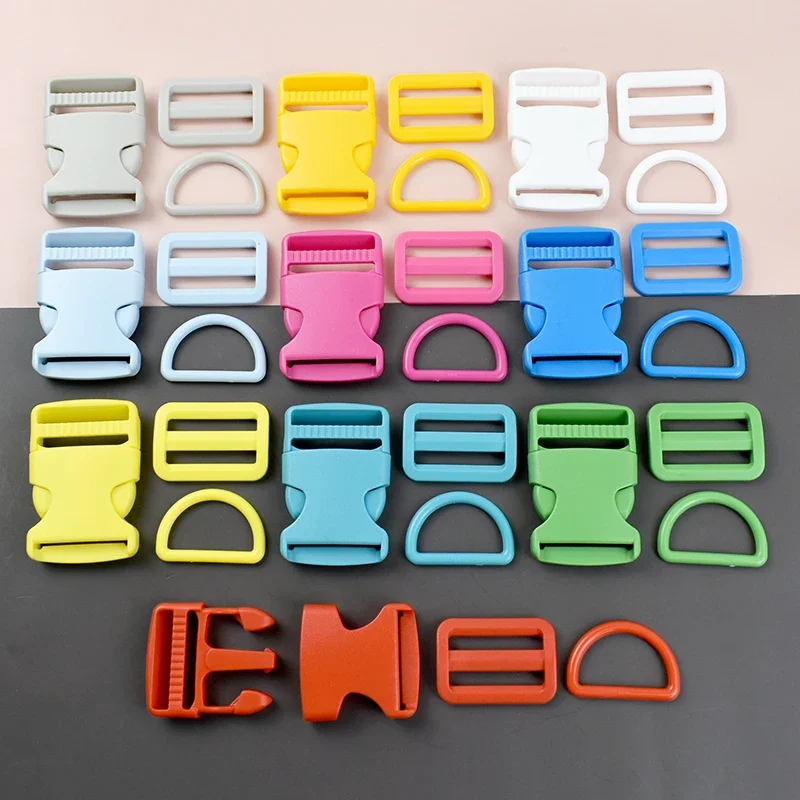

1-5Sets 32/38mm D Ring Plastic Buckles for Bag Closure Release Buckle Backpack Chest Strap Adjust Slider Dog Collar Accessories