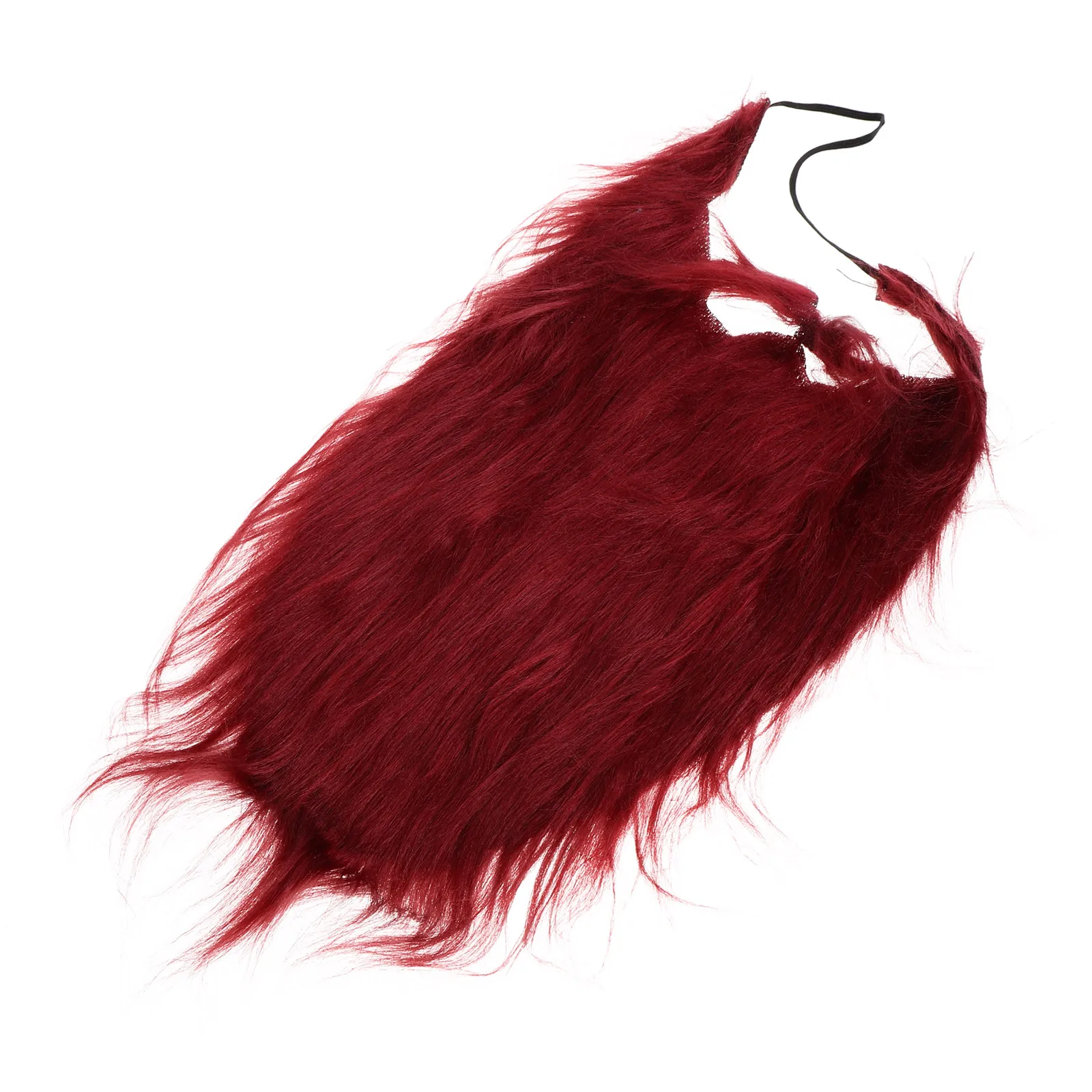 

Realistic Fake Beard Costume Facial Hair For Men Burgundy 40Cm Adjustable Comfortable Durable Halloween Wizard Pirate Cosplay