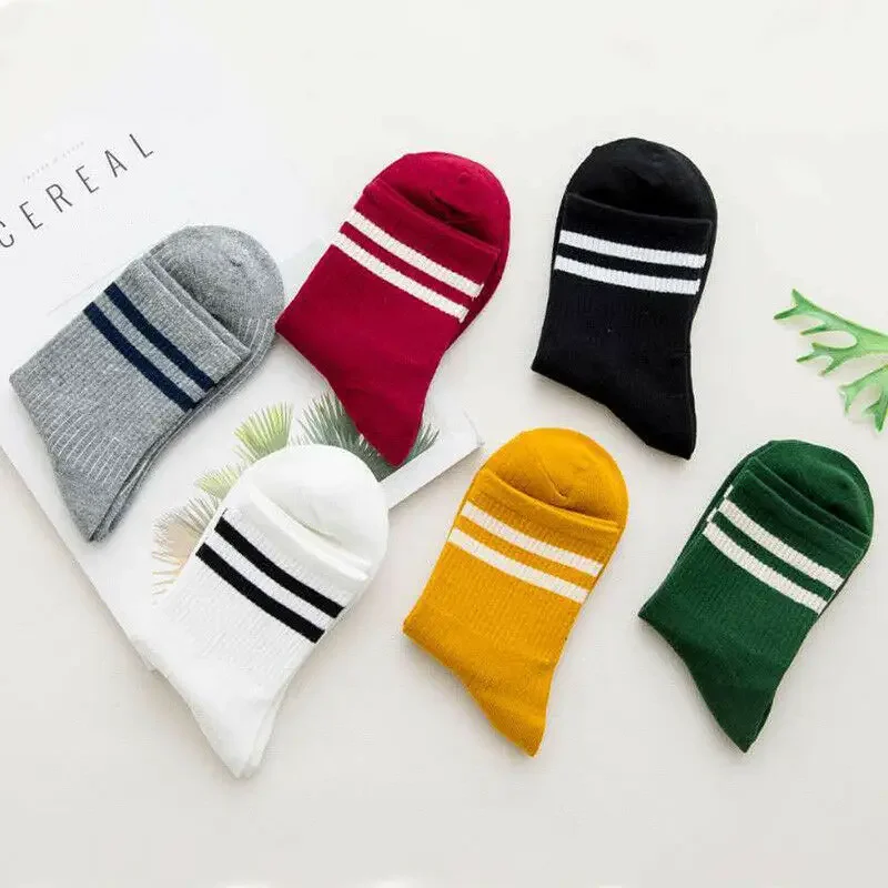 1 Pair Fashion Ankle Striped Cotton Blend Women Girls Sport Casual Sock Hosiery Soft Short Socks Street Style