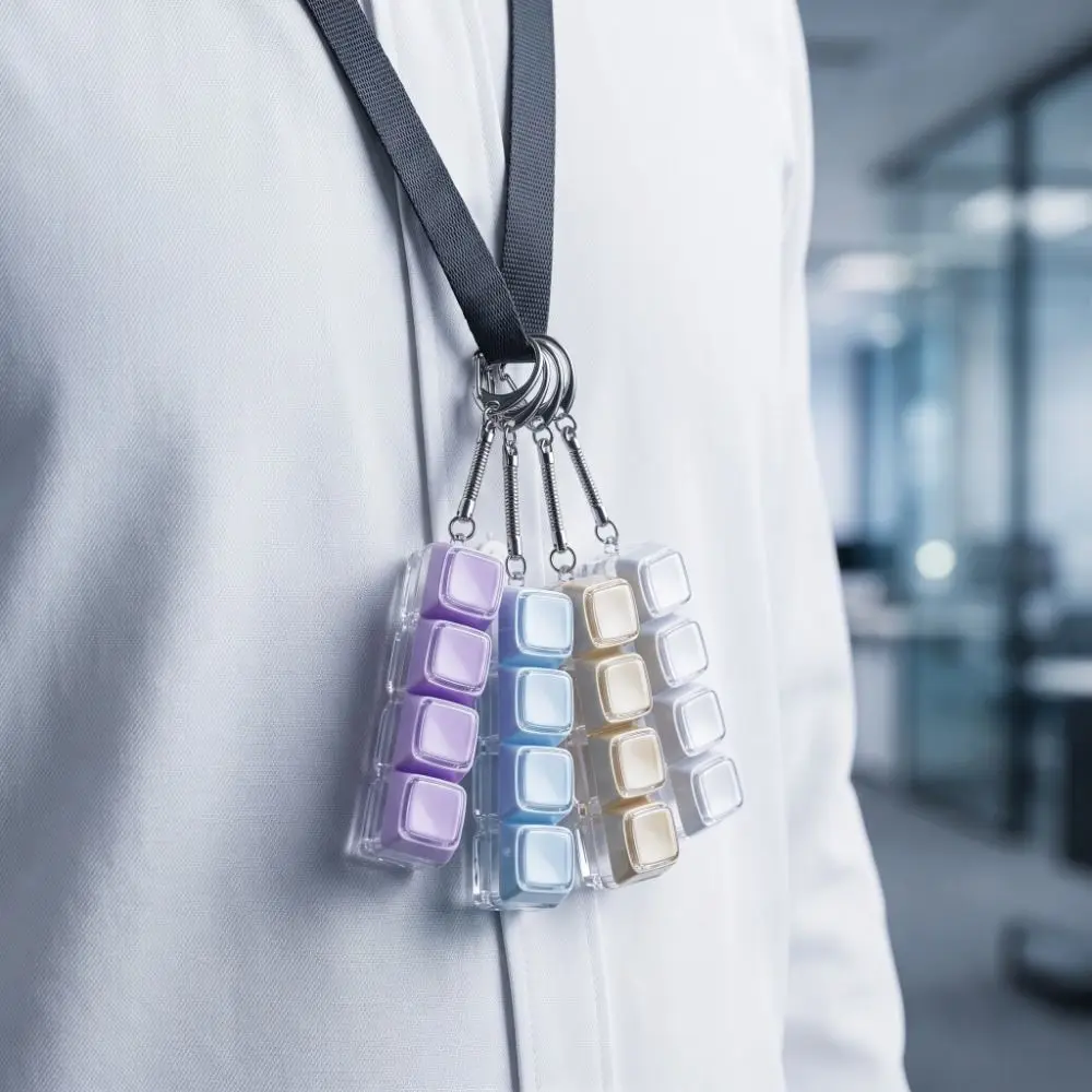 4 Keys Button Keycap Keychain Bag Charms Funny Pendant Keyboard Fidget Keychain Hanging Decoration Fidget Clicker Gifts