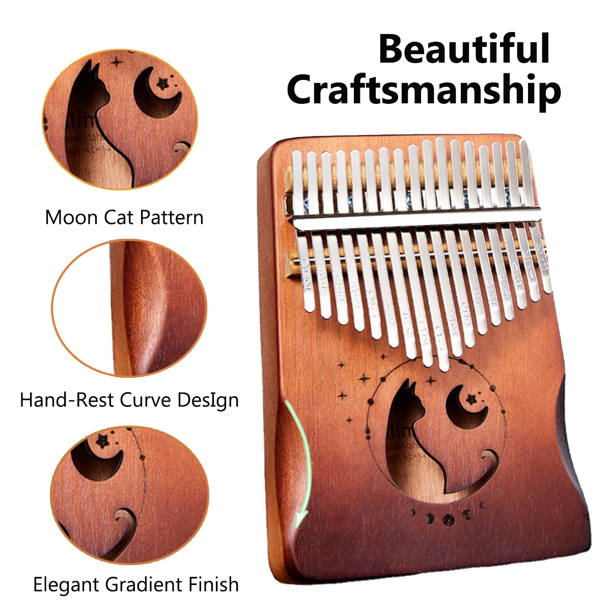 Miwayer 17/21 Keys Cat Kalimba - Musical Instrument Balalaika 评论和价格