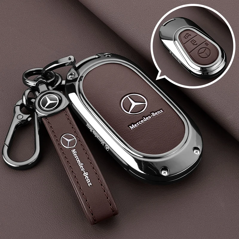 

Чехол для автомобильного ключа для Mercedes-Benz A B C E G S Class CLA CLS GLA GLB GLC GLE GLS EQA EQB EQC 3-кнопочный автоаксессуар