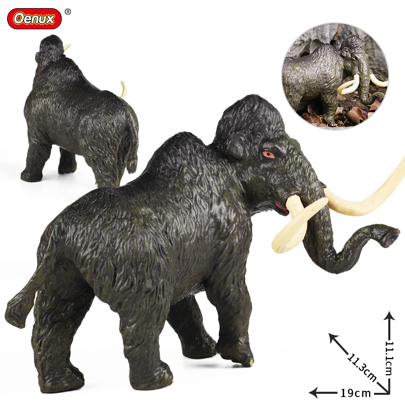 Oenux African Wild Animals Elephant Model Simulation Big Mammoth Action Figures Figurine PVC Educational Toy For Kids Gift