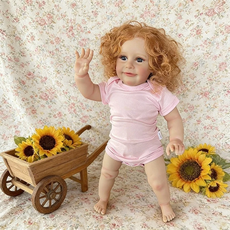 

55CM Soft Cotton Body Girl Doll Zoe Blue Eyes Lifelike Real Baby Doll for Child