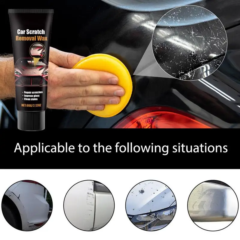 Car Scratch Repair Kit Professional Car Scratch Remover Polishing Wax Rubbing Compound Car Care Kit Towel & Sponge Included