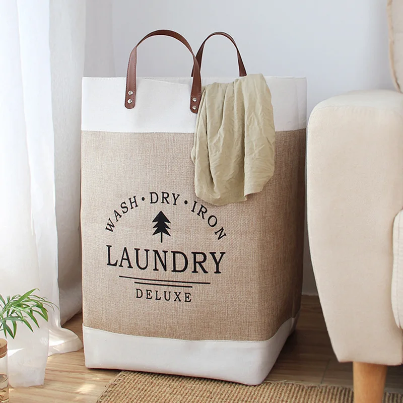 Large Capacity Laundry Basket Dirty Clothes Basket Fabric Laundry Basket Folding Storage Basket Household Storage Box Portable