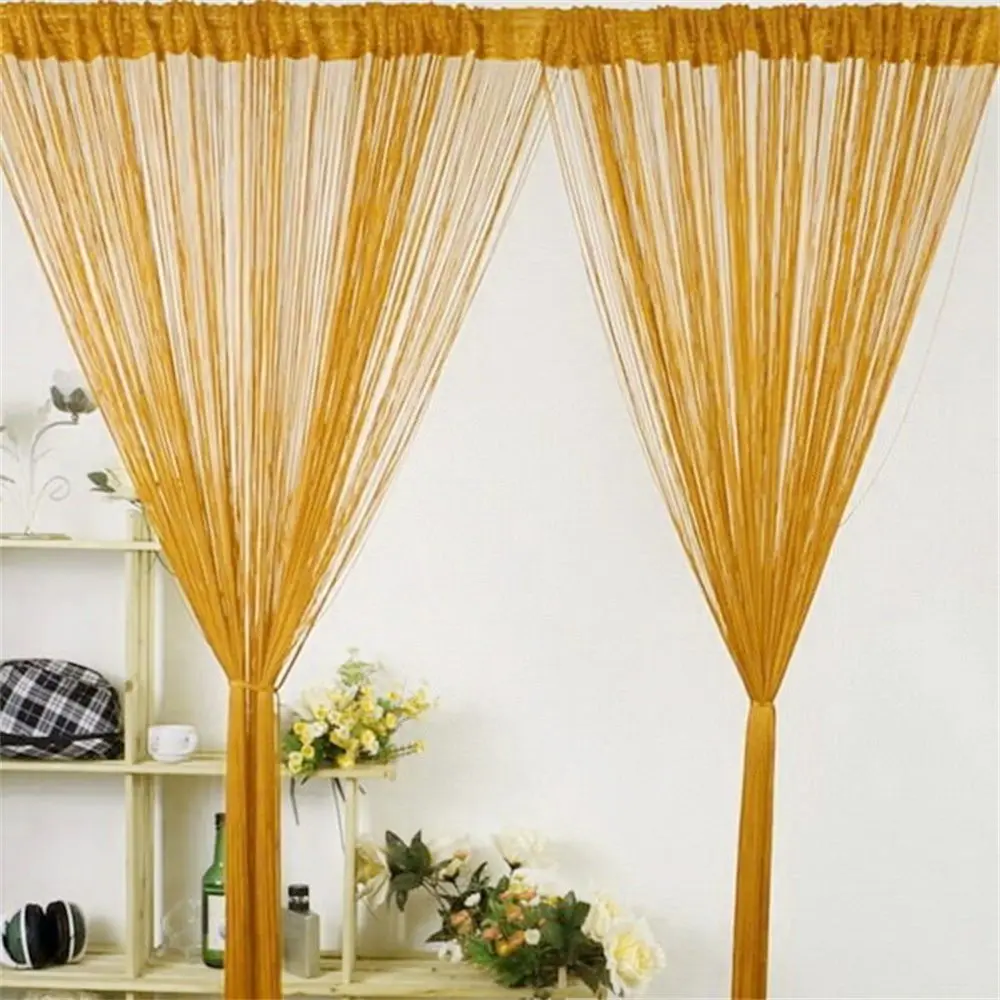 Window Curtains Room Divider Net Wedding Party Decoration Hanging Beaded Curtains Door Fly Screen String Curtain Screen Panel