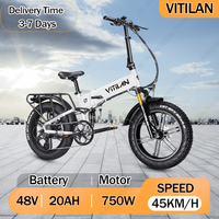 VITILAN I7 Pro 2.0 Folding Electric Bicycle 750W BaFang Motor 48V20Ah Battery Electric Bike Hydraulic Disc Brake Commuting EBike