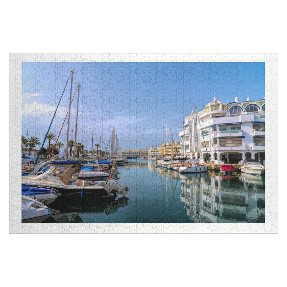 

Benalmadena Marina Испания Costa del Sol с лодками и яхтными головоломками Iq Персонализированное имя на заказ Рождественские игрушки-головоломки