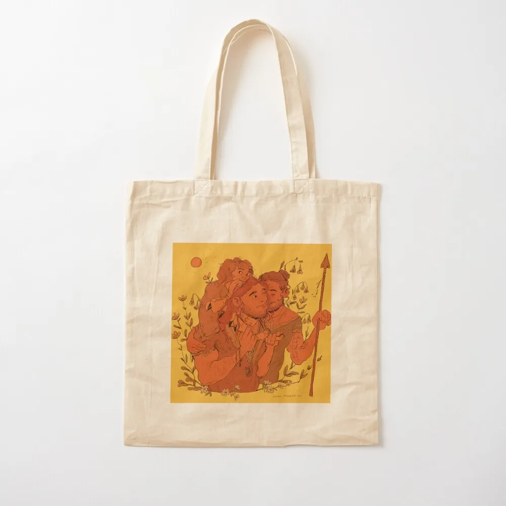 

Neanderthal and Homo Sapien Family Tote Bag Fabric bag Custom bag Canvas Tote