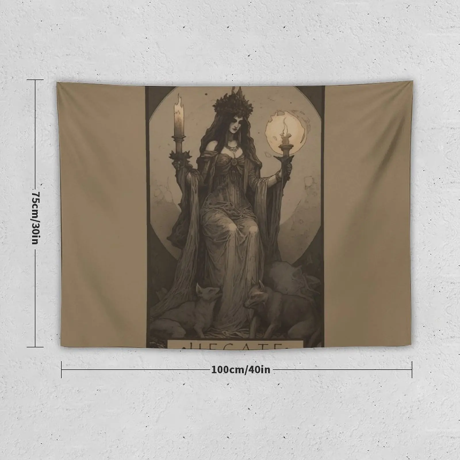 Hecate Goddess Tapestry Wallpaper Bedroom Aesthetic Decoration Tapestry