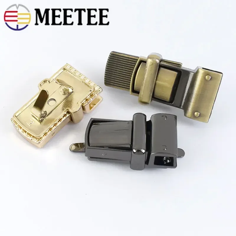 2/5/10Pcs 22x38mm Handbag Mortise Lock Bag Locks Buckle Twist Turn Clasp Closure for DIY Replacement Bags Purse Snaps Hooks
