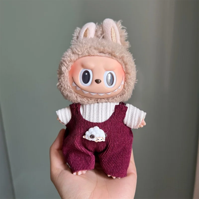 Mini Plush Doll'S Clothes Outfit Accessories for Korea Kpop Exo 17cm Labubu V1 V2 Clothing Set Gift