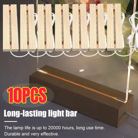 1-10 पीस एलईडी वुड लाइट डिस्प्ले क्रिस्टल वुडन लाइटेड बेस स्टैंड ऐक्रेलिक लाइट प्लेट बेस USB वुडन बेस रेज़िन आर्ट लाइट के लिए 6 best sales एलईडी लाइट बेस - №1