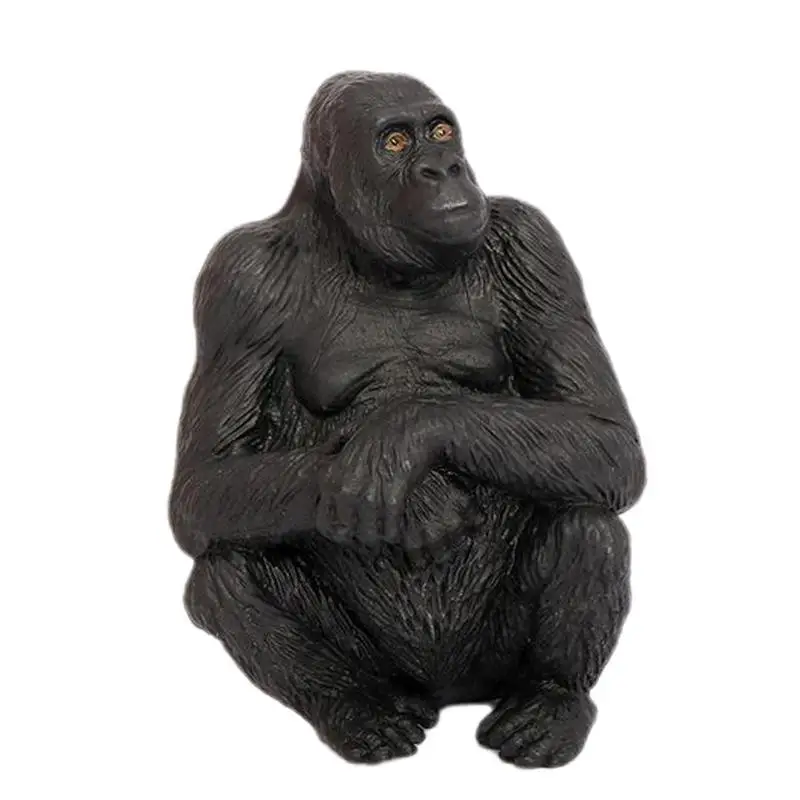 Gorilla Statue Orangutan Small Sculpture Wildlife Figures Party Favors School Project Desktop Decoration Cognitive Animal Toys