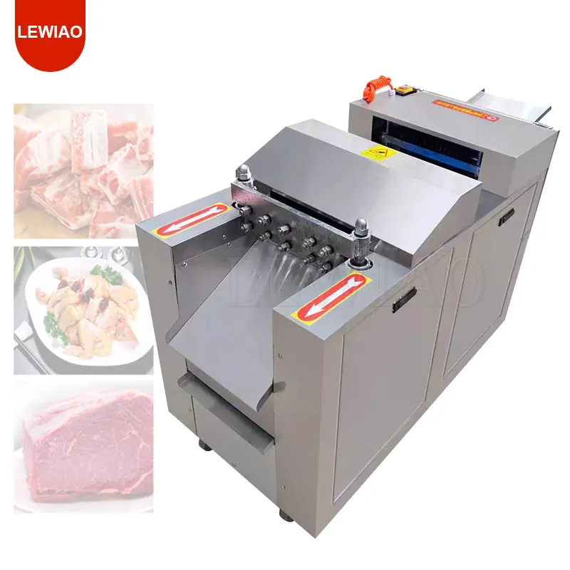 Commercial Stainless Steel Frozen Chicken Beef Pork Cube Dicing Cutting Machine Meat Bone Dicer Cutter