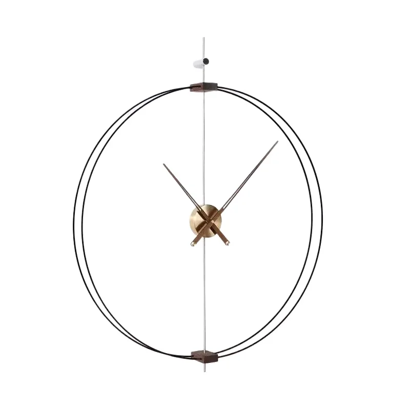 Light Luxury Wall Clocks Spain Minimalist Olid Wood Pointer Living Room Nordic Silent Large Wall Clock Decorations Holiday Gifts