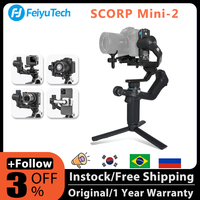 FeiyuTech SCORP Mini-2 All-in-One 3-Axis Handheld Gimbal Stabilizer for Sony A7III GoPro 12 iPhone 15 Pro Samsung S24 AI Tracker