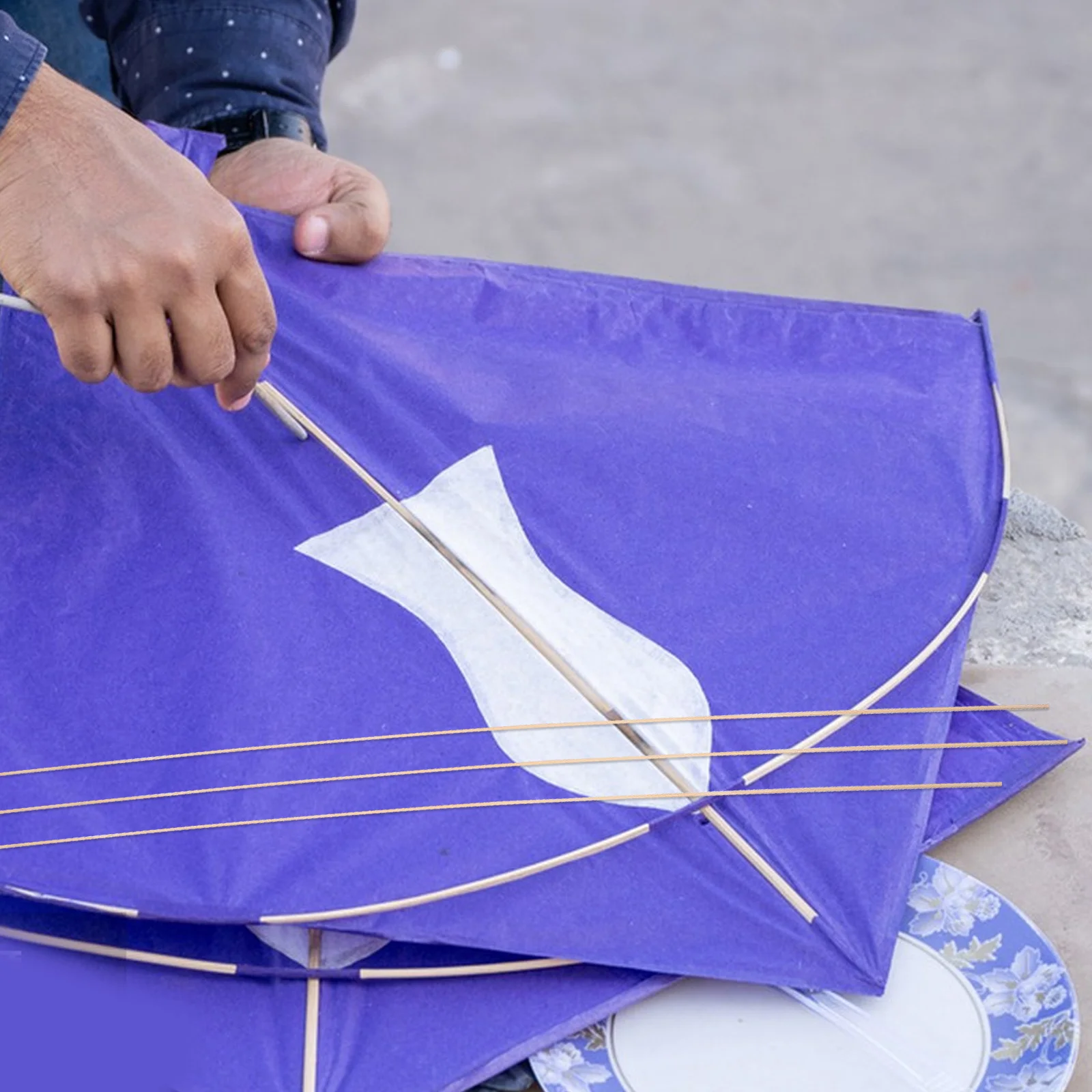 20Pcs Bamboo Kite Making Sticks Flexible Lightweight Dowels for Stable Frame DIY Kite Construction Kit Support Accessories