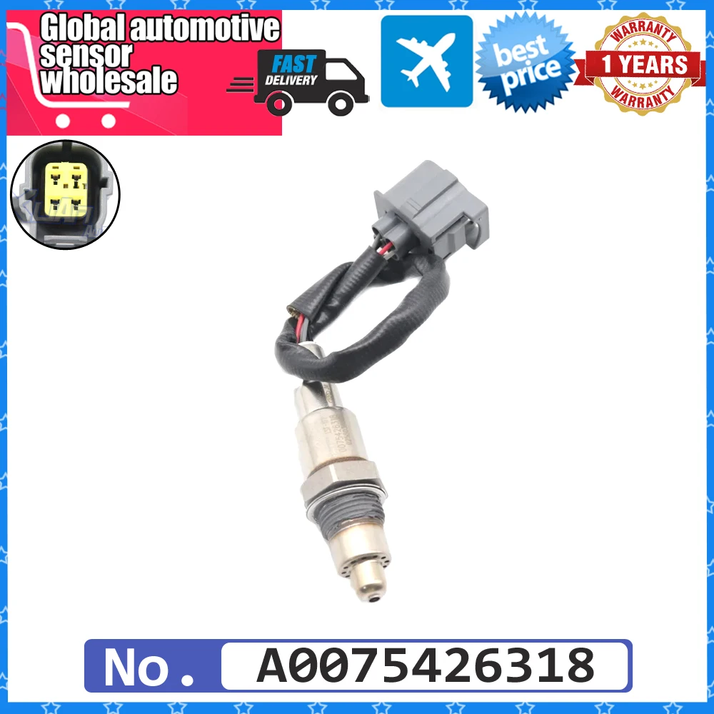

НОВЫЙ A 0075426318 Соотношение воздуха и топлива Лямбда O2 Датчик кислорода для Mercedes-Benz CLA250 CLA45 B180 B250 AMG A180 A200 A250