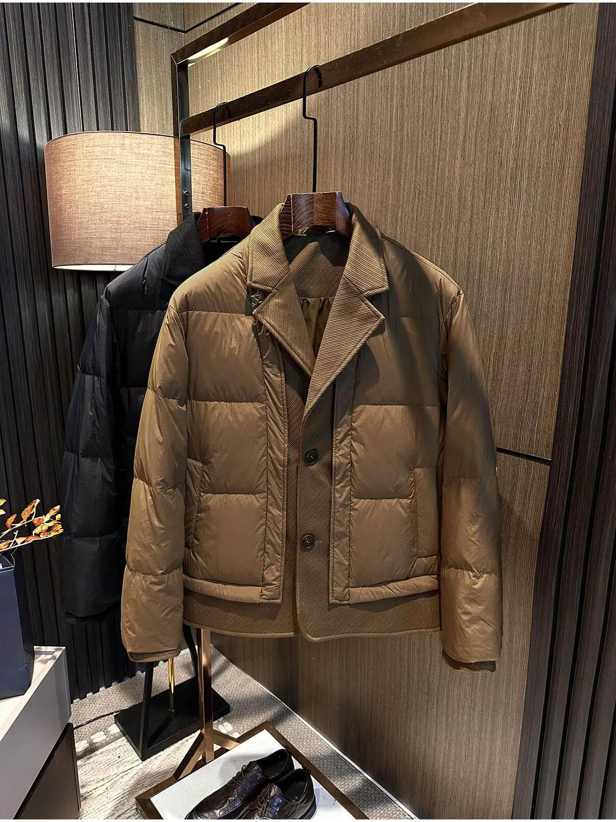 

Winter men's high-end simple suit collar fashionable design high-quality down jacket