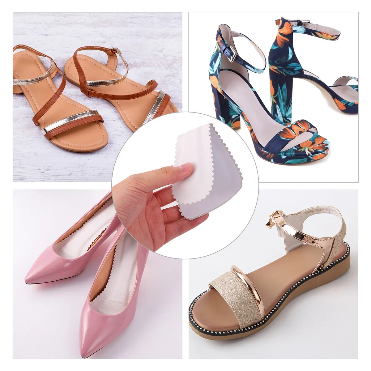 

1 пара противоскользящих стельок для женской обуви на высоком каблуке, летние, для ежедневного использования, комфортные, поддерживающие, для ухода за ногами, облегчающие нагрузение