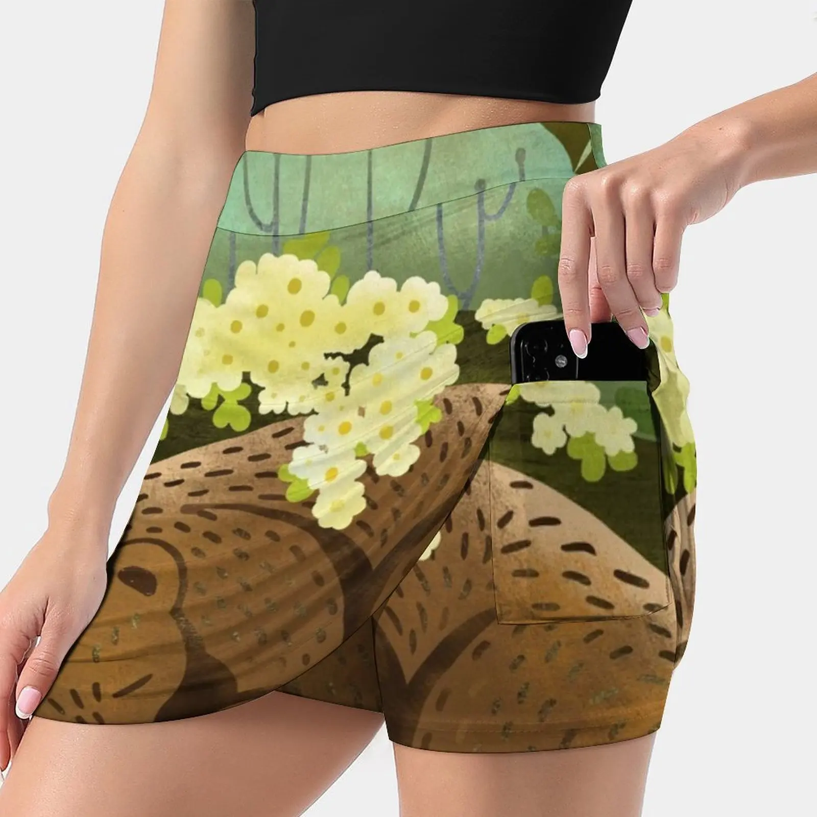 Bear Nest Women's skirt With Pocket Vintage Skirt Printing A Line Skirts Summer Clothes Bear Rbstaycay Nature Animal Trees