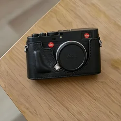 Genuine Cowbile Leather Camera Case Bag Handmade Half Body Bottom Cover For Leica CL