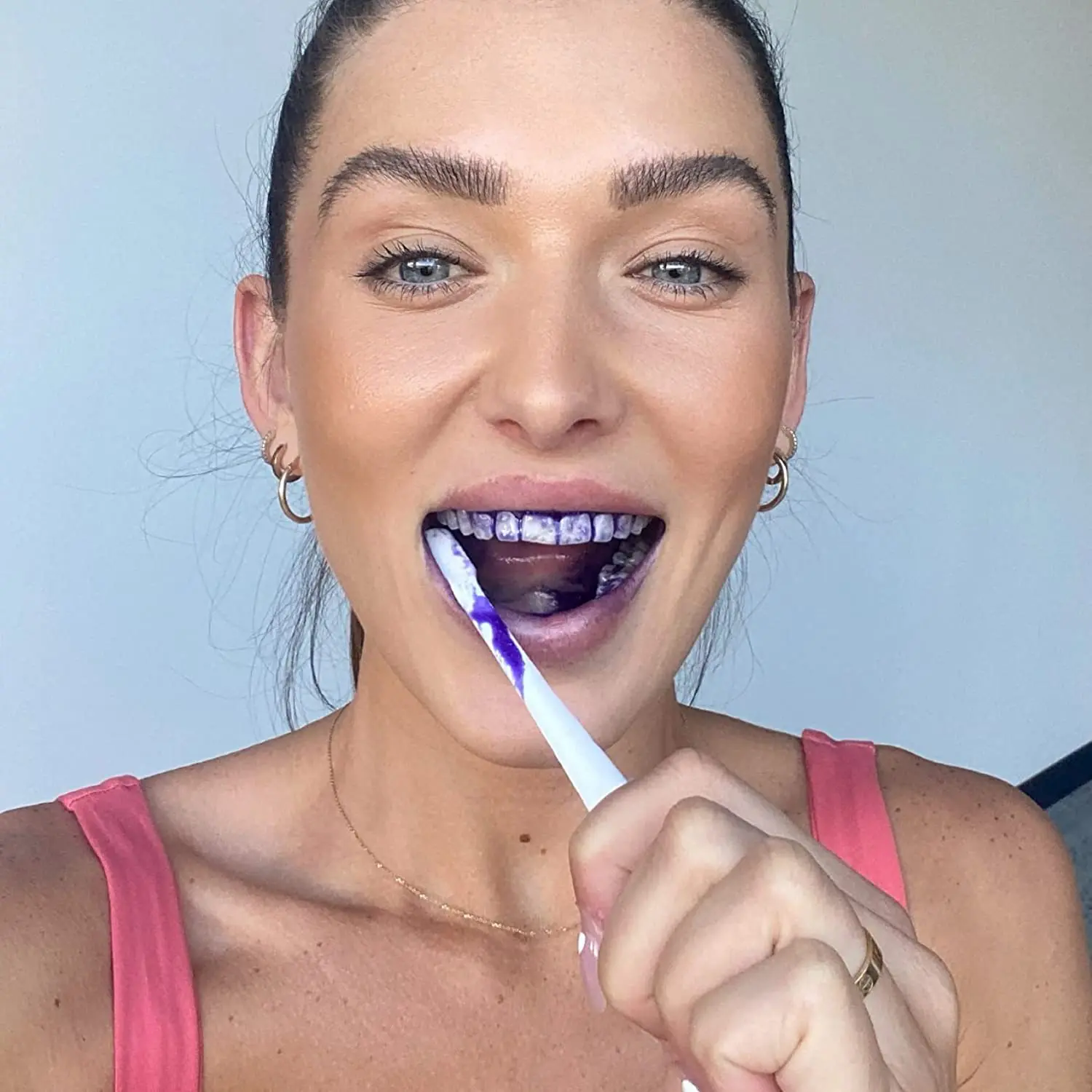 Teeth Whitening Toothpaste Mousse V34 Color Tooth Correction Whitener Teeth Purple Non-invasive Whitening Toothpaste