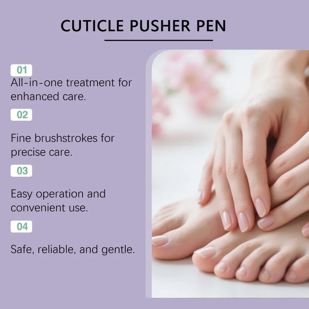 Nail Brighten Cuticle Oil Pusher Pen Moisturizing Multifunctional Ceramic Cuticle Pusher Gentle Cleaning Cuticle Oil Pen