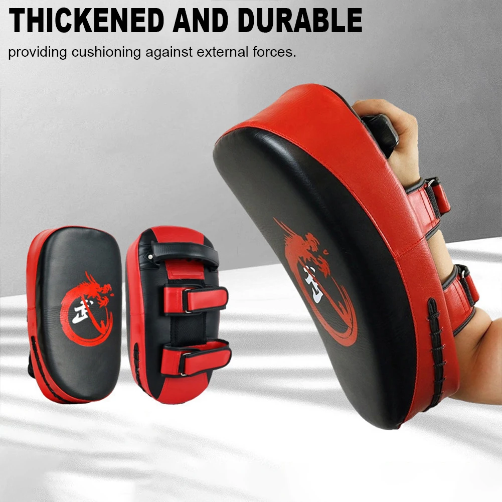 PU Leather Hand Foot Kicking Pad Bag Curved Kick Target for Muay Thai Taekwondo Martial Arts Training