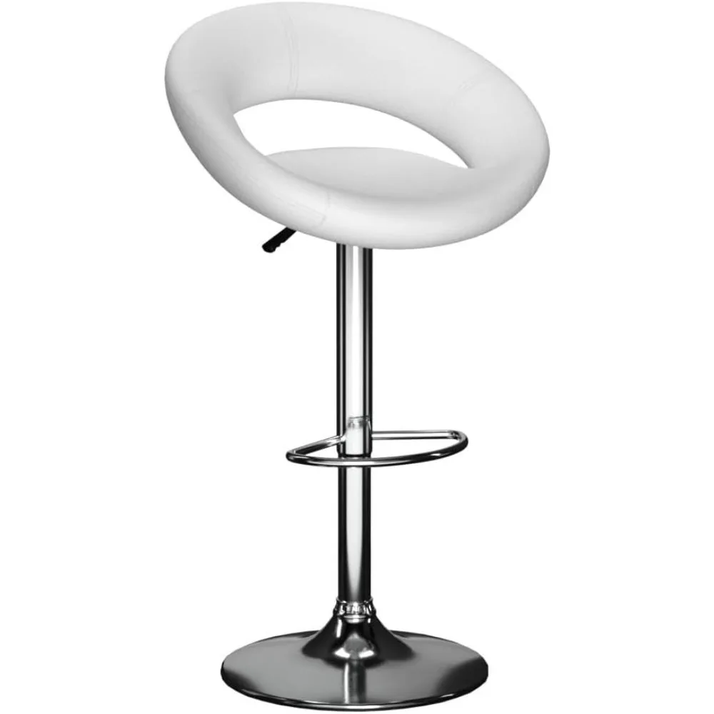 2 x couro PU elevador hidráulico ajustável balcão de bar cadeira de jantar branco - pacote de 2 (153) feito
