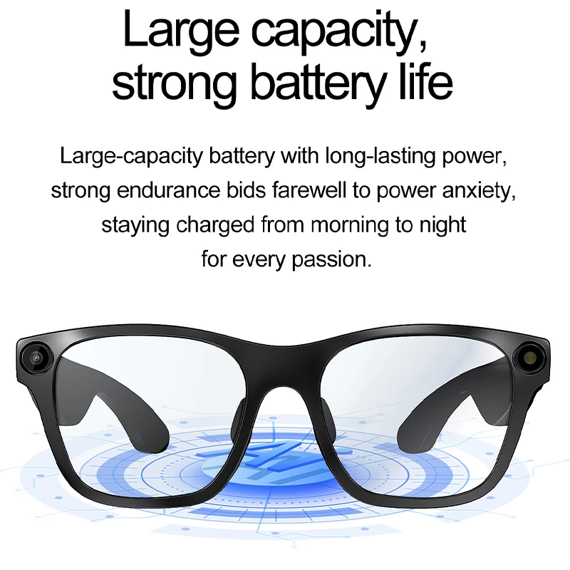 AI Smart Glasses Translator Men Women Video Camera Wireless Bluetooth 1080P Music Audio Intelligent Sunglasses Outdoor Shades - Image 4